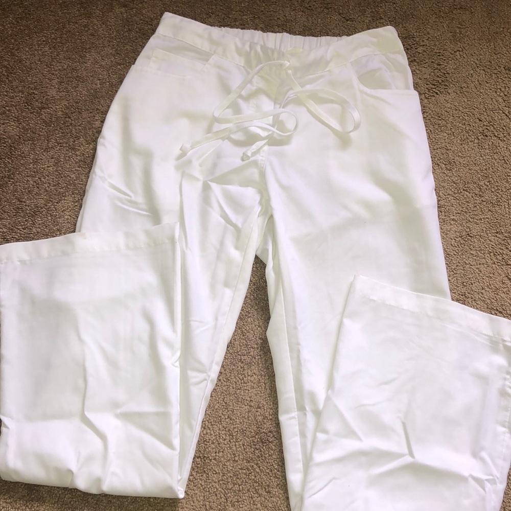 White Scrub Pants